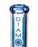 Diamond Glass 11" 9mm Thick Beaker Water Pipe Mouthpiece Closeup