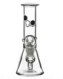 Nucleus "Basics" 8" Clear Glass Beaker Water Pipe - Front View