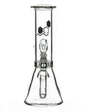 Nucleus "Basics" 8" Clear Glass Beaker Water Pipe - Rear View