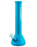Nucleus Silicone Beaker Water Pipe - Blue Profile View