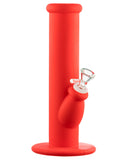 Nucleus 10" Silicone Straight Tube Water Pipe - Red