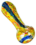 Smokin' Buddies Dichro Stripe Fritted Hand Pipe Top View