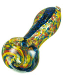 Smokin' Buddies Dichro Stripe Fritted Hand Pipe Top View