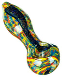 Smokin' Buddies Dichro Stripe Fritted Hand Pipe-Top view