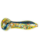 Smokin' Buddies Dichro Stripe Fritted Hand Pipe Side View