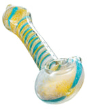 Tan Element Spiral Glass Hand Pipe