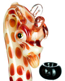 Smokin' Buddies Giraffe Neck Water Pipe - Worked Glass Close Up
