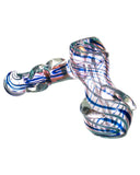 Blue Hammer Style Bubbler with Glass Drop Accents
