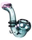 Teal Sherlock Pipe with Pink Accents