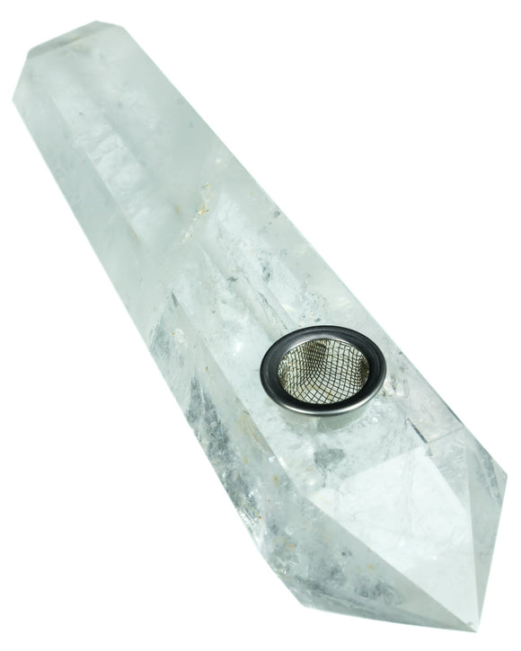 Quartz Crystal Stone Pipe
