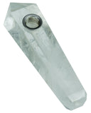 White Quartz Crystal Stone Pipe