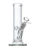 Smokin' Buddies Straight Tube Water Pipe - Clear - Profile View
