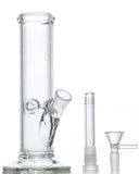 Smokin' Buddies Straight Tube Water Pipe - Clear - with Bowl & Downstem
