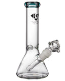 Diamond Glass 8" Basic Beaker Water Pipe - Teal