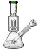 Diamond Glass Short Neck UFO Beaker Water Pipe
