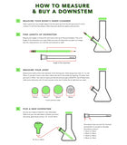Smokin' Buddies 18mm to 14mm Diffused Downstem - Directions for how to Measure and Buy a Downstem