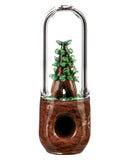 Front view of Empire Glassworks Chandelier Redwood Tree Hand Pipe.
