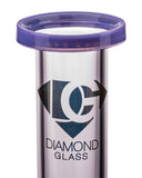 Diamond Glass Bubble Barrel to UFO Perc Straight Tube UFO Perc Close Up Mouthpiece