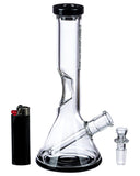 Grav Labs Black Accented Beaker Water Pipe with Inverted Restriction - Size Comparison