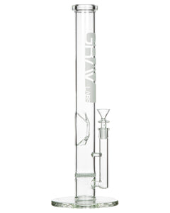 Grav Labs 16" Honeycomb Perc Straight Tube Water Pipe - Clear