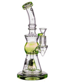 Icon Slyme Accented Cone Perc Water Pipe - Slyme Green
