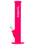 Nucleus 14" Silicone Straight Tube Water Pipe - Pink