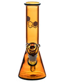 Nucleus "Basics" 8" Full Color Beaker Water Pipe - Amber Front View