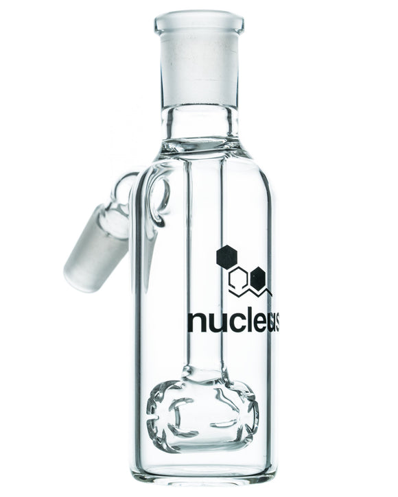 Nucleus Barrel Perc Ashcatcher - Clear Perc, Detailed Close Up