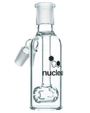 Nucleus Barrel Perc Ashcatcher - Clear Perc, Detailed Close Up