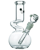 Nucleus Clear Glass Bubble Beaker with Angled Neck - Alternate Decals