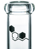 Nucleus Clear Glass Bubble Beaker with Angled Neck - Flared Mouthpiece