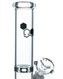 Nucleus Clear Glass Buoy Base Water Pipe - Doughnut Ice Catcher and Flared Mouthpiece