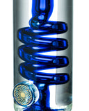 Nucleus Glycerin Coil w/ Colored Inline Perc Water Pipe - Glycerin Coil Close Up