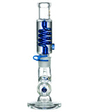 Nucleus Glycerin Coil w/ Colored Inline Perc Water Pipe - Rear View
