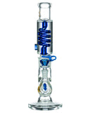 Nucleus Glycerin Coil w/ Colored Inline Perc Water Pipe - Front View