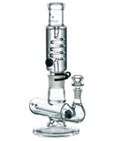 Nucleus Glycerin Coil w/ Colored Inline Perc Water Pipe - Clear Glycerin Coil