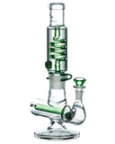 Nucleus Glycerin Coil w/ Colored Inline Perc Water Pipe - Green Glycerin Coil