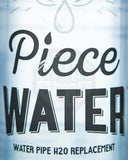 close-up of piece water logo