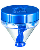 Blue "Fill 'er Up" Funnel Style Aluminum Grinder