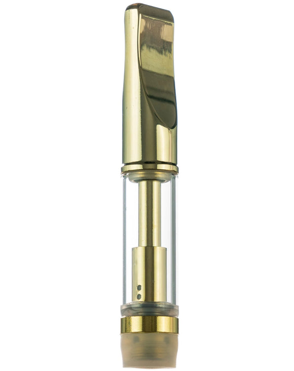 The Kind Pen Metal/Glass Wick Cartridge - Gold Shown in Upright Position